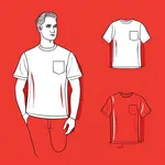 bright red t-shirt image
